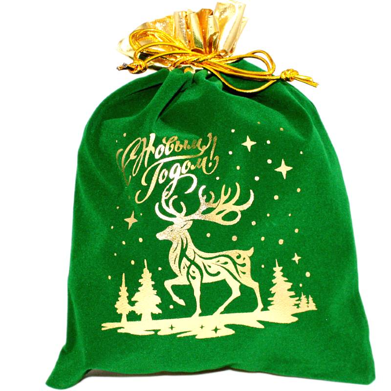 Сладкий подарок на Новый Год в мешочке весом 1000 грамм